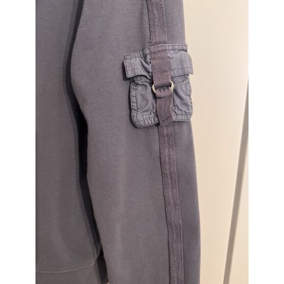 Gloria Vanderbilt 2 Piece Track Suit Lounge Gray Sz L Workout Hood Zip Pull On - Picture 11 of 16